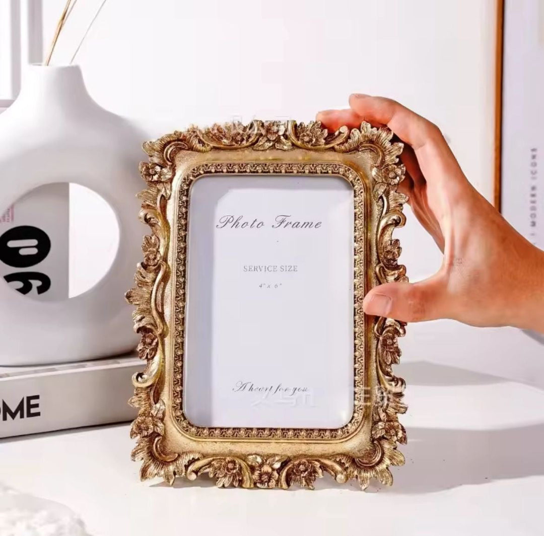 Antique Gold Ornate Photo Frame