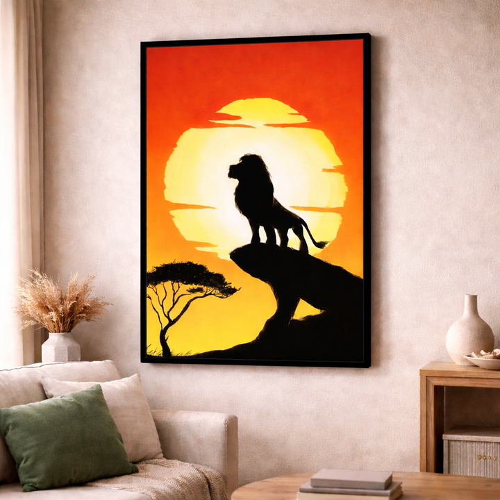 Lion Sunset Canvas
