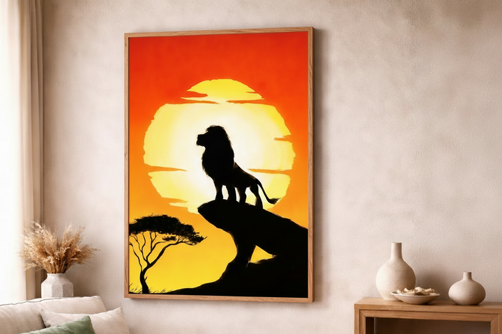 Lion Sunset Canvas