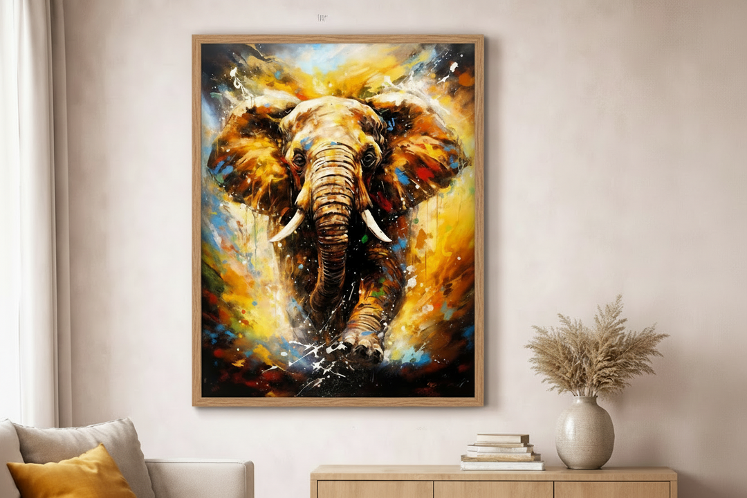 Colorful Elephant Canvas