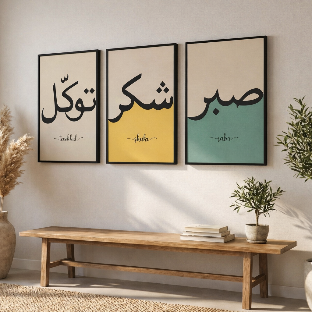 Arabic Values Canvas Set (3 Pieces)