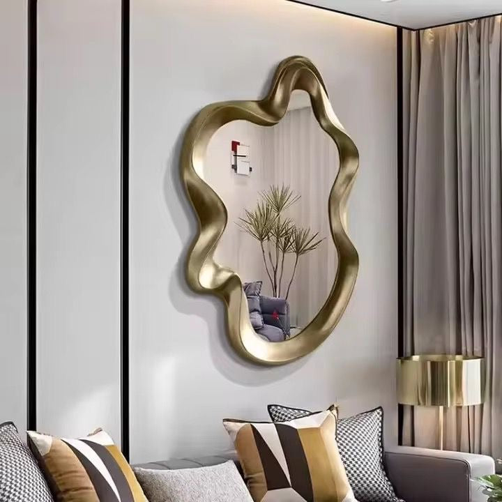 Modern Abstract Wavy Wall Mirror