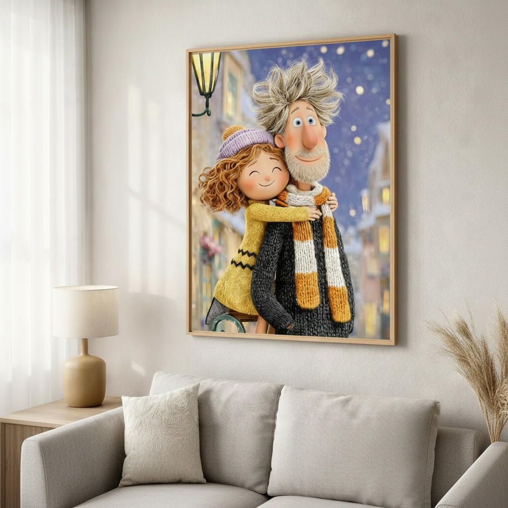 Couple Illustration Canvas