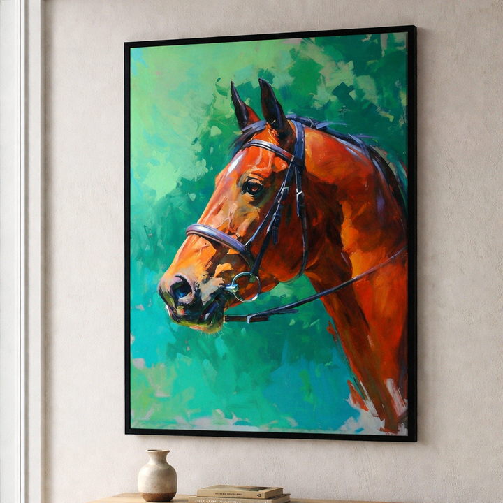 Expressive Horse Portrait Canvas