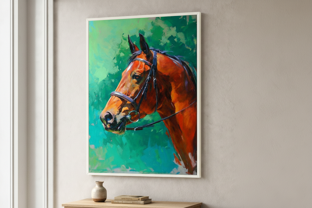 Expressive Horse Portrait Canvas