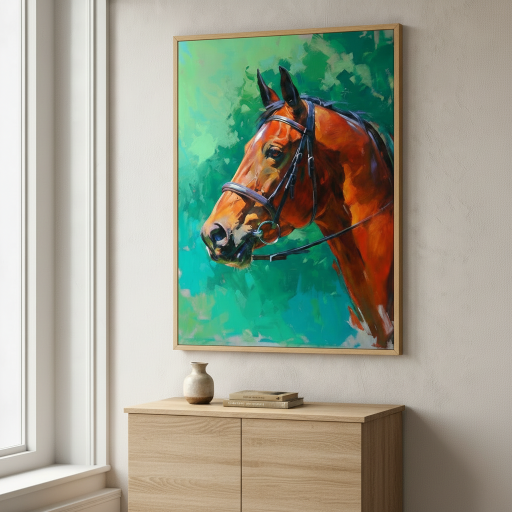 Expressive Horse Portrait Canvas