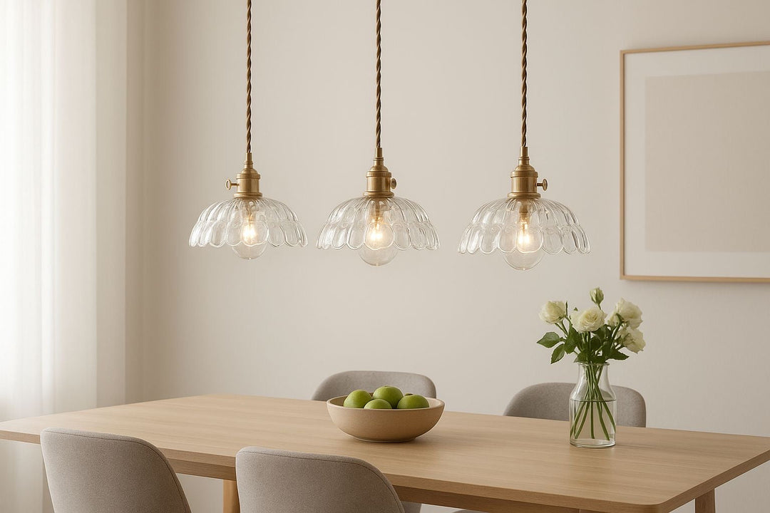 Vintage Glass Pendant Light