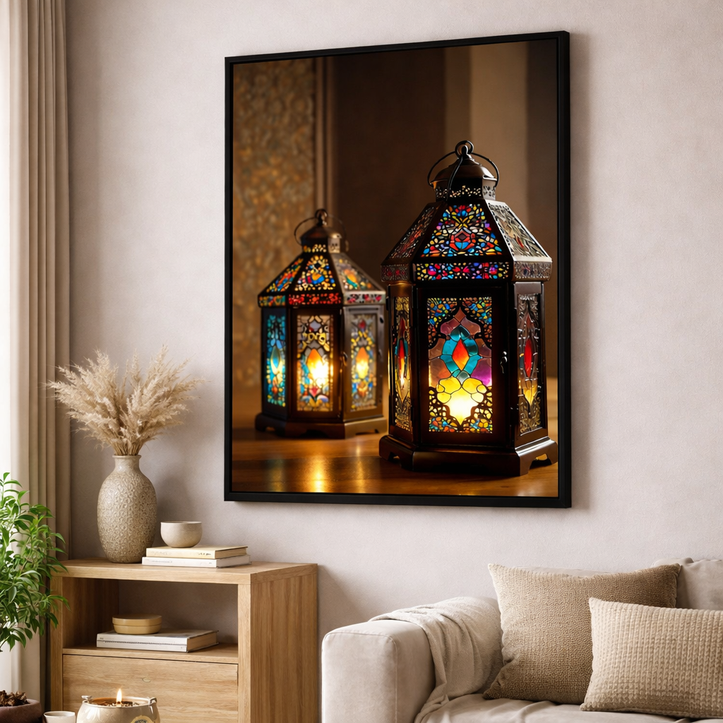 Moroccan Lantern Glow Canvas