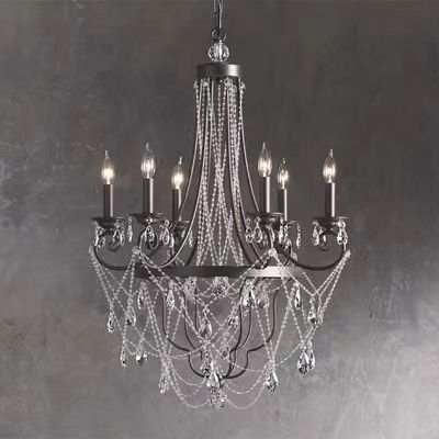 Crystal Draped Vintage Chandelier
