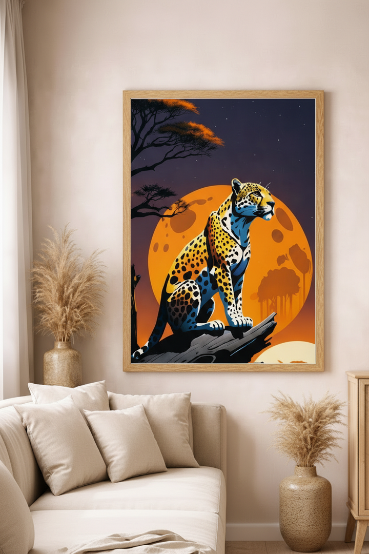 Moon Leopard Canvas