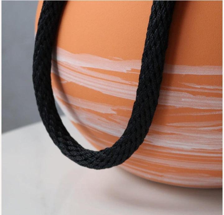 Contemporary Terracotta Rope Vase