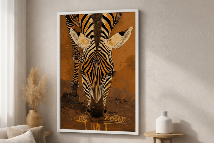 Golden Zebra Canvas