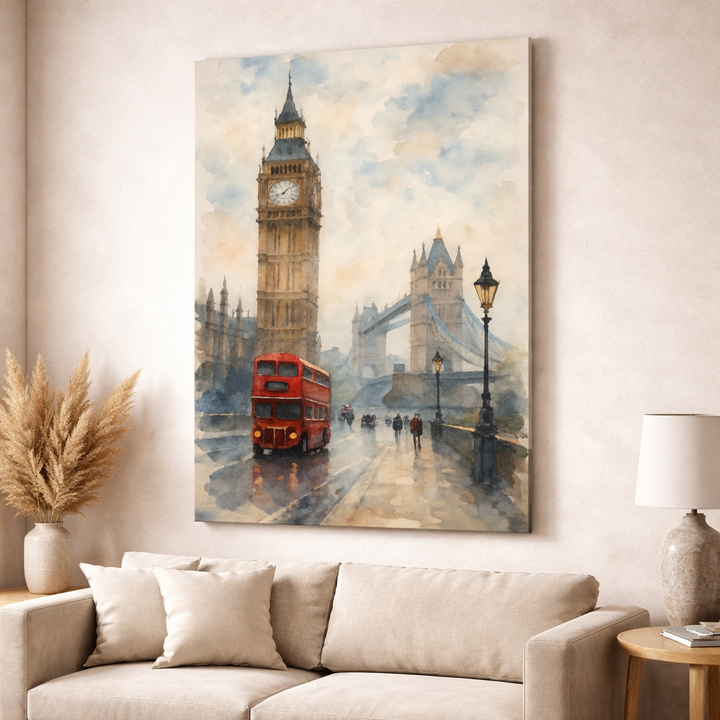 London Watercolor Canvas