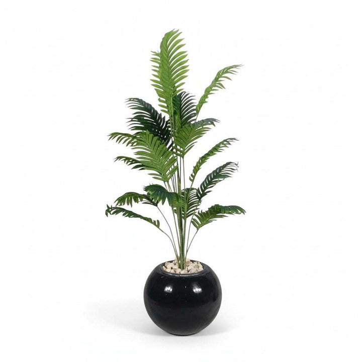 Modern Palm Artificial Plant in Fiberglass Pot