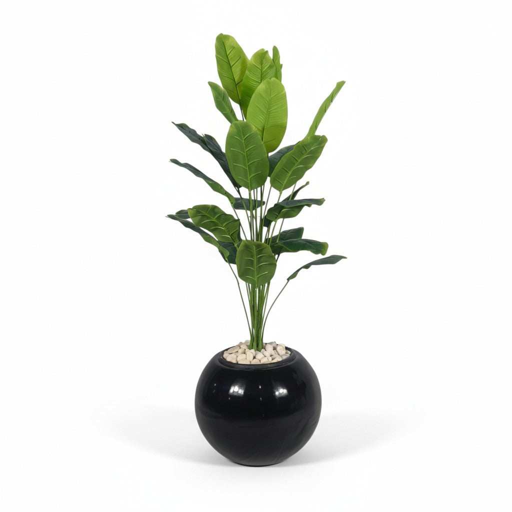 Elegant Artificial Banana Plant – Fiberglass Pot