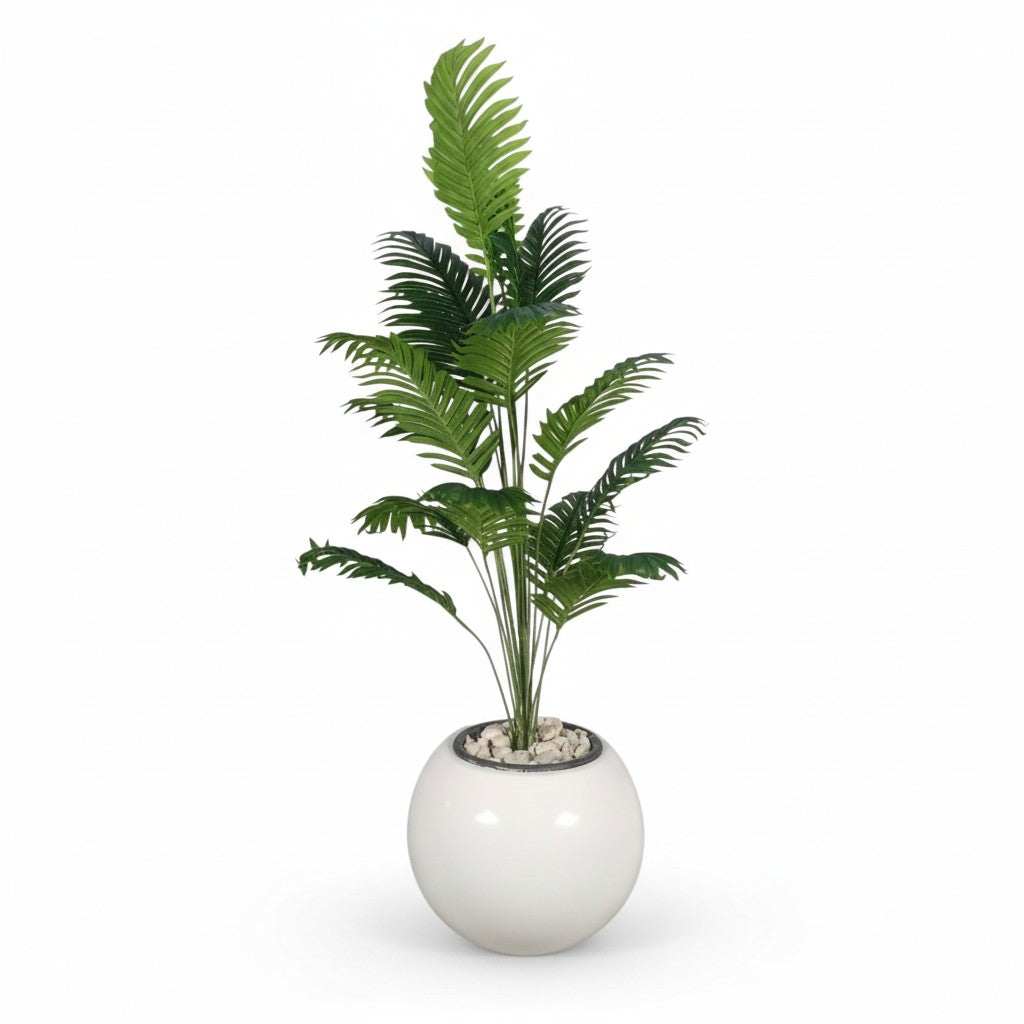 Artificial Palm Plant with Fiberglass Pot