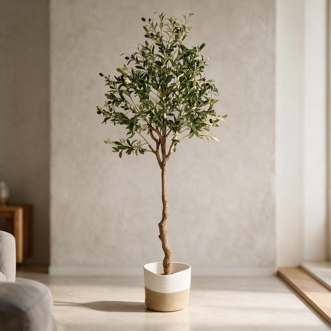 Artificial Olive Tree in Jute Pot