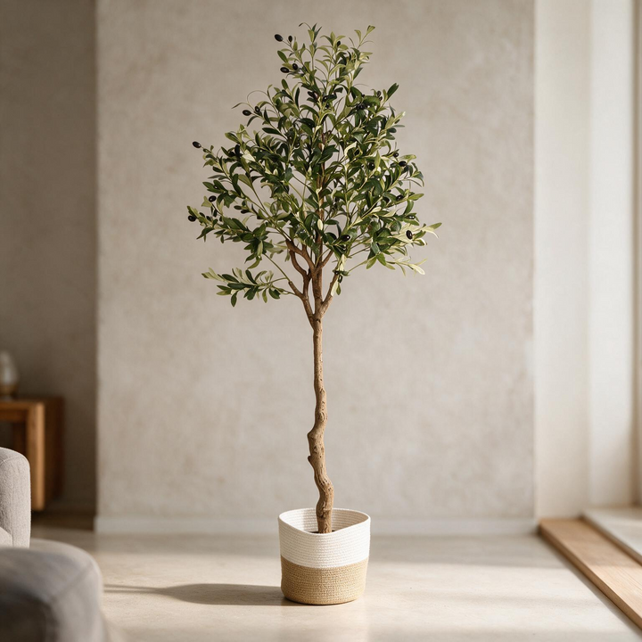 Artificial Olive Tree in Jute Pot