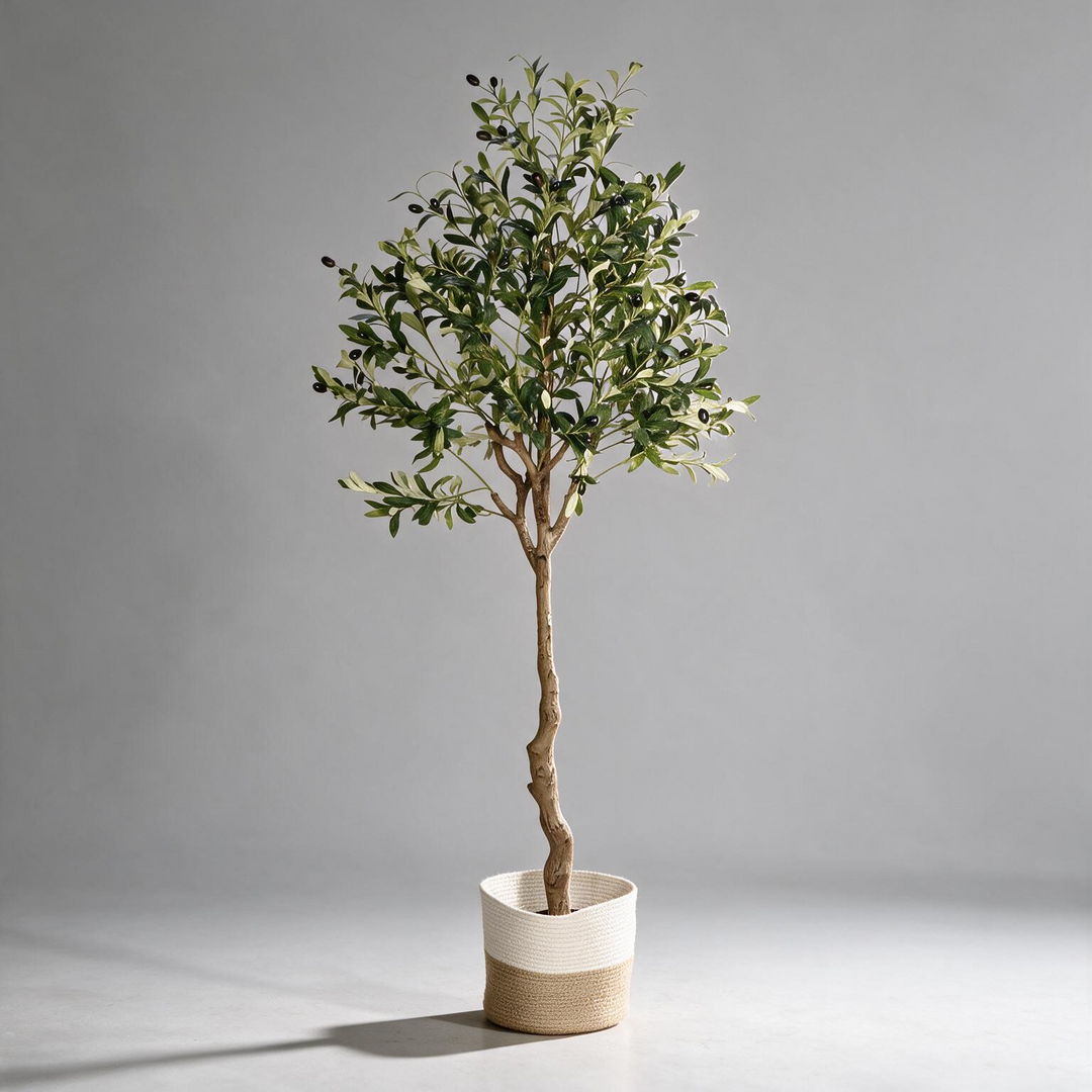Artificial Olive Tree in Jute Pot