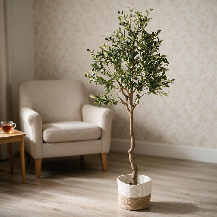 Artificial Olive Tree in Jute Pot
