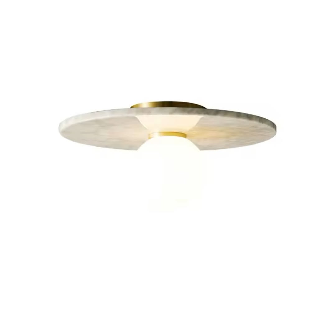 Modern Marble Ceiling Light with Globe Shade