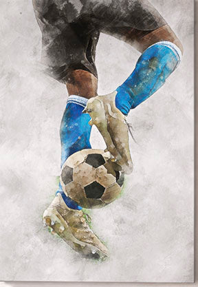 Goalkeeper Reflex Canvas artwork showing a goalkeeper making a powerful save with dynamic motion and textured brush strokes on premium canvas
