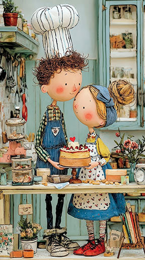 Sweet Bakers Canvas premium artistic canvas with MDF frame and glass front, water and dust resistant surface