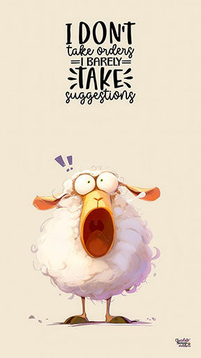 I Don't Take Orders sheep canvas wall art with humorous quote for home or office decor