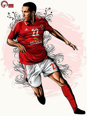 Dynamic football player action canvas on MDF frame with glass front panel, premium water-resistant material