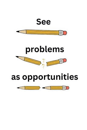 See Problems as Opportunities Canvas with pencil design on premium MDF frame, water and dust resistant surface