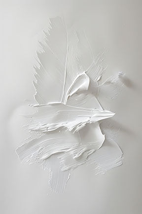 Wadi Home textured abstract white wall art with bold brushstrokes, minimalist design.