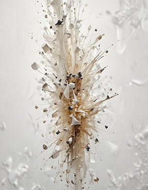 Wadi Home Abstract Burst Wall Art in neutral tones with dynamic textures and organic flow, modern sophistication.
