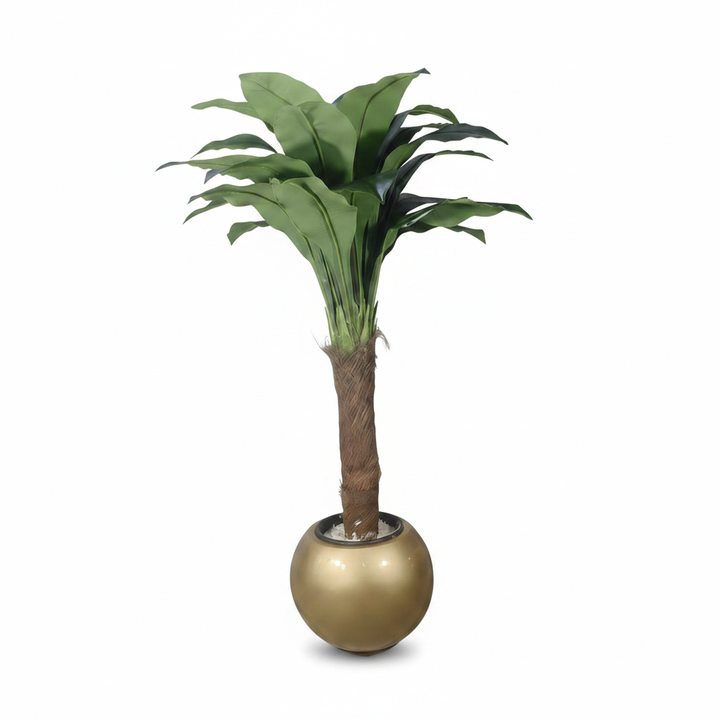 Artificial trailing pothos tree full product shot on white studio background