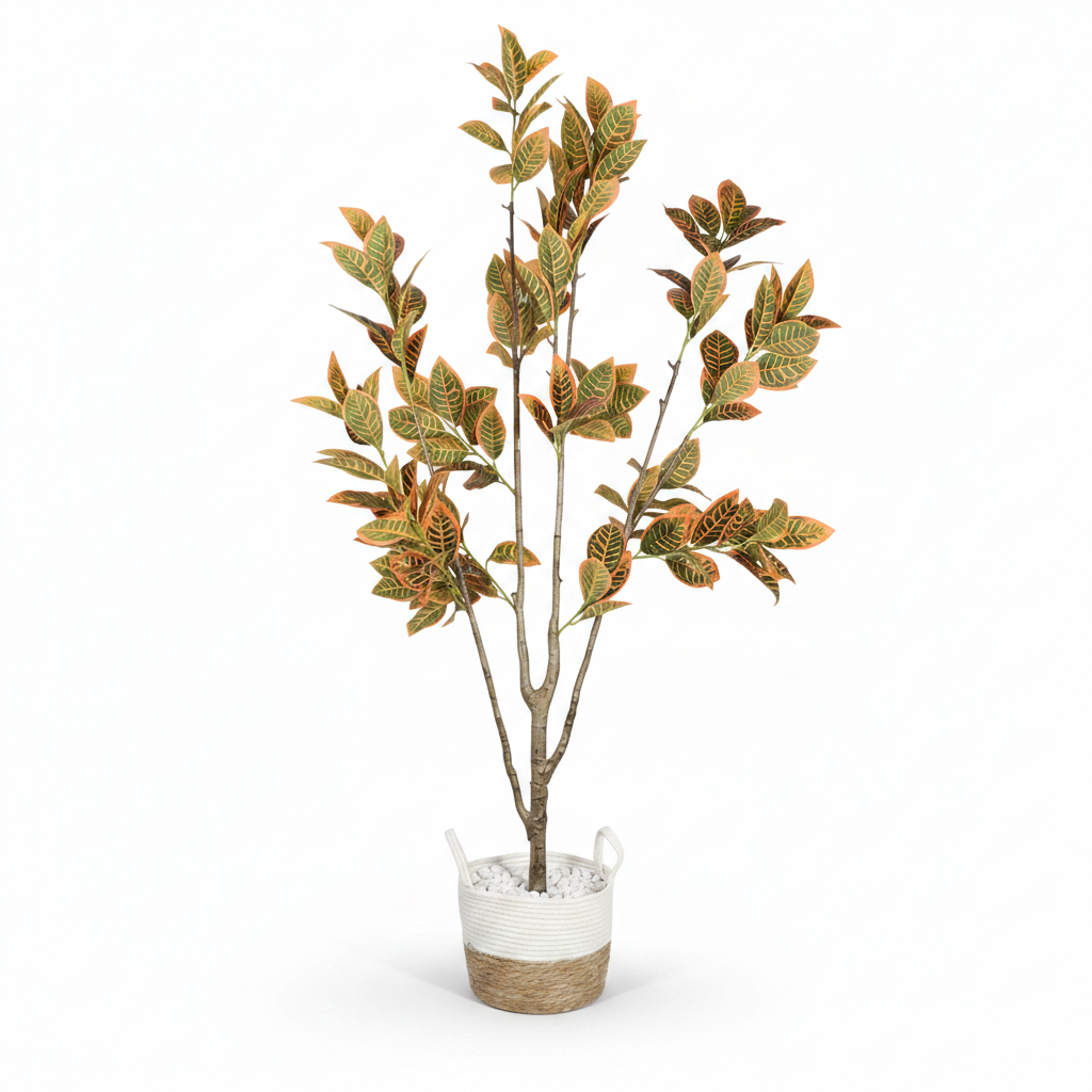 Artificial boxwood shrub full studio shot on white background