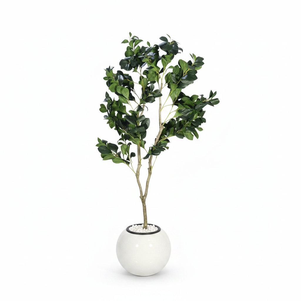 Artificial dracaena full studio shot on white background