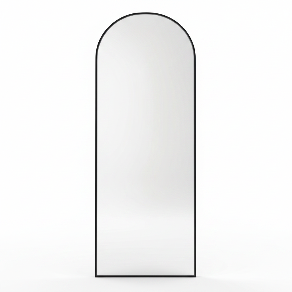 Mirror full product shot on white background showing reflective glass