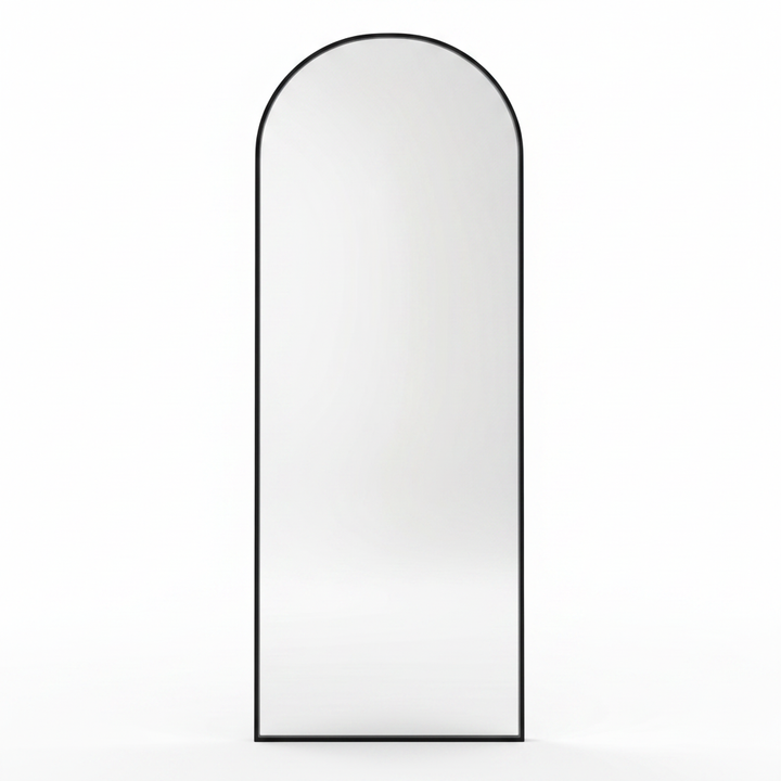 Mirror full product shot on white background showing reflective glass