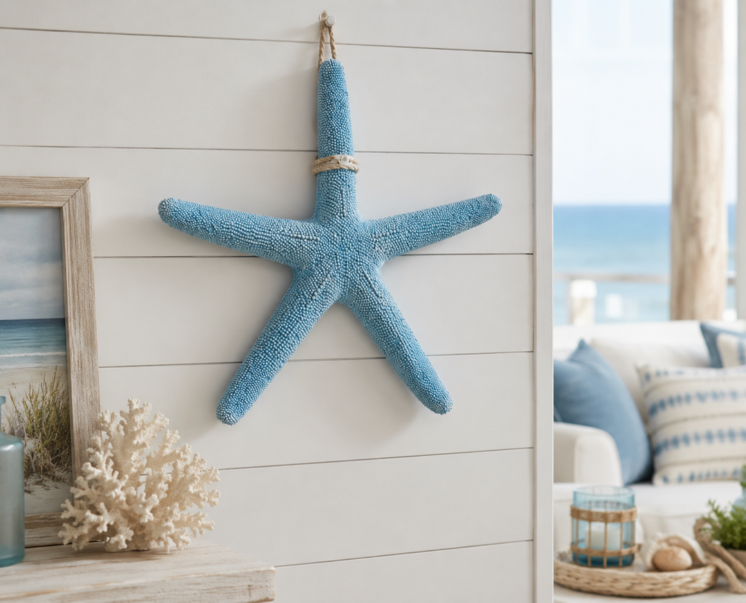 Coastal Blue Starfish Wall Decor