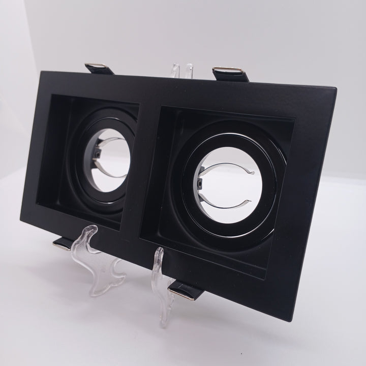 Double Recessed Ceiling Downlight Frame Aluminum