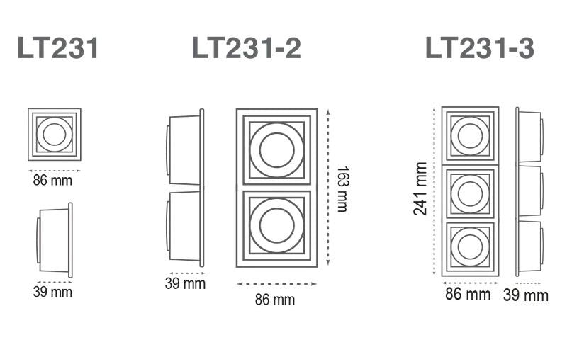Dual Recessed LED Ceiling Spotlight