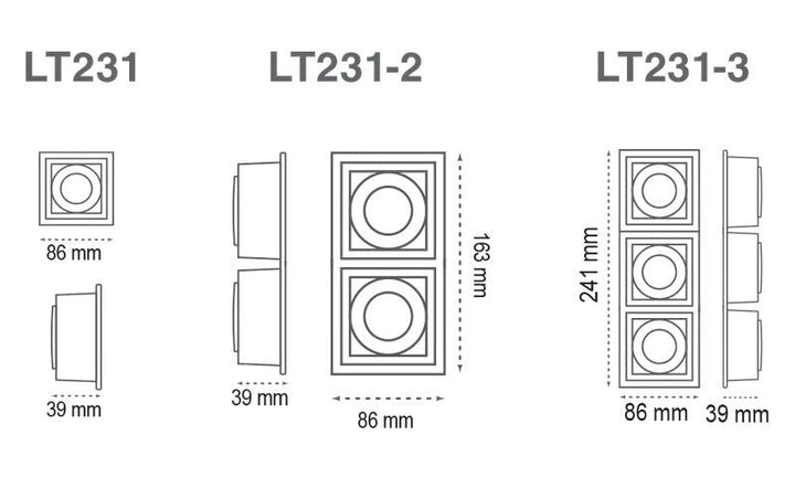 Dual Recessed LED Ceiling Spotlight