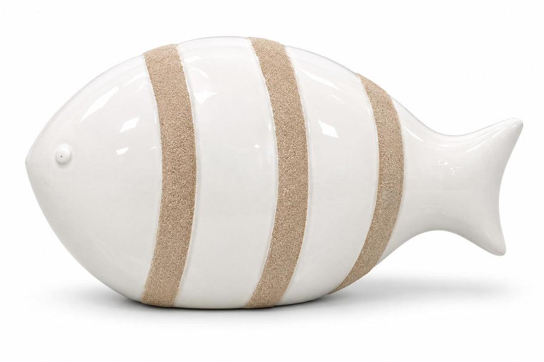 Coastal Ceramic Fish Decorative Sculpture