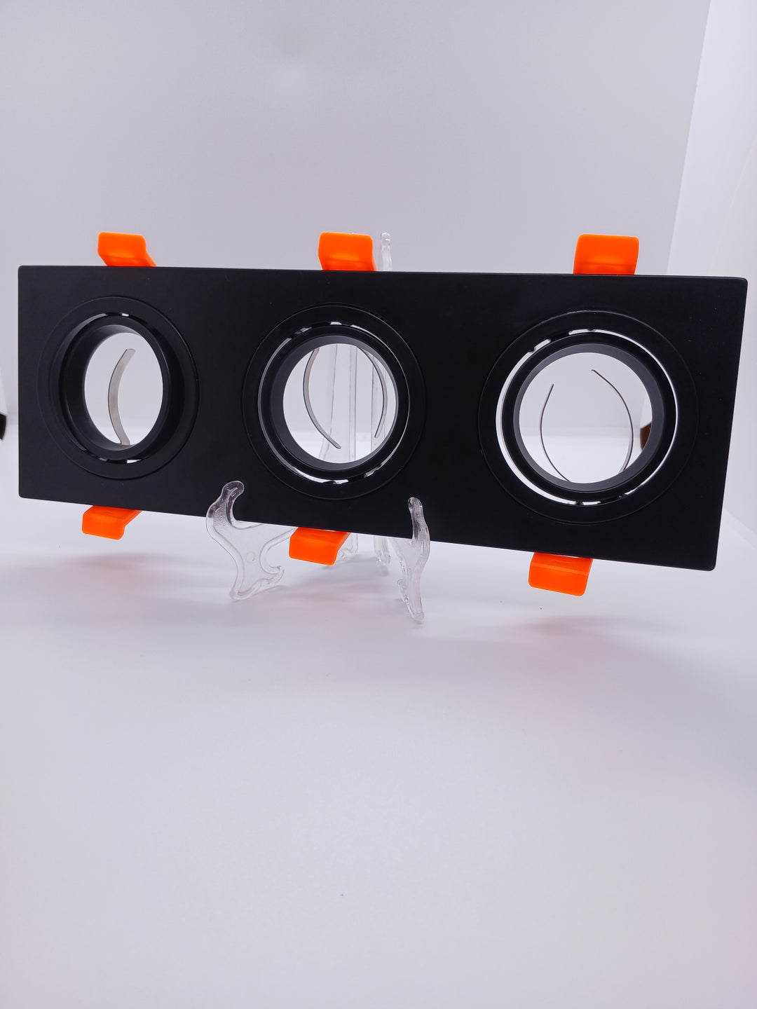 Triple Recessed Downlight Frame Set Aluminum
