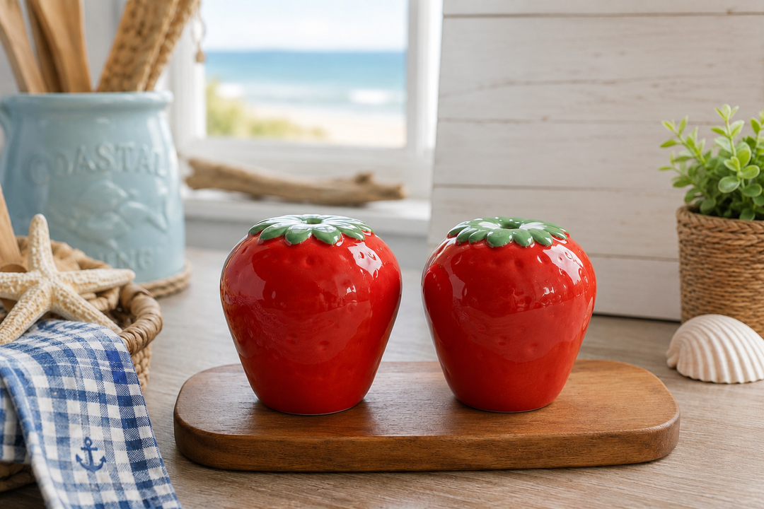 Strawberry Ceramic Salt & Pepper Shaker Set