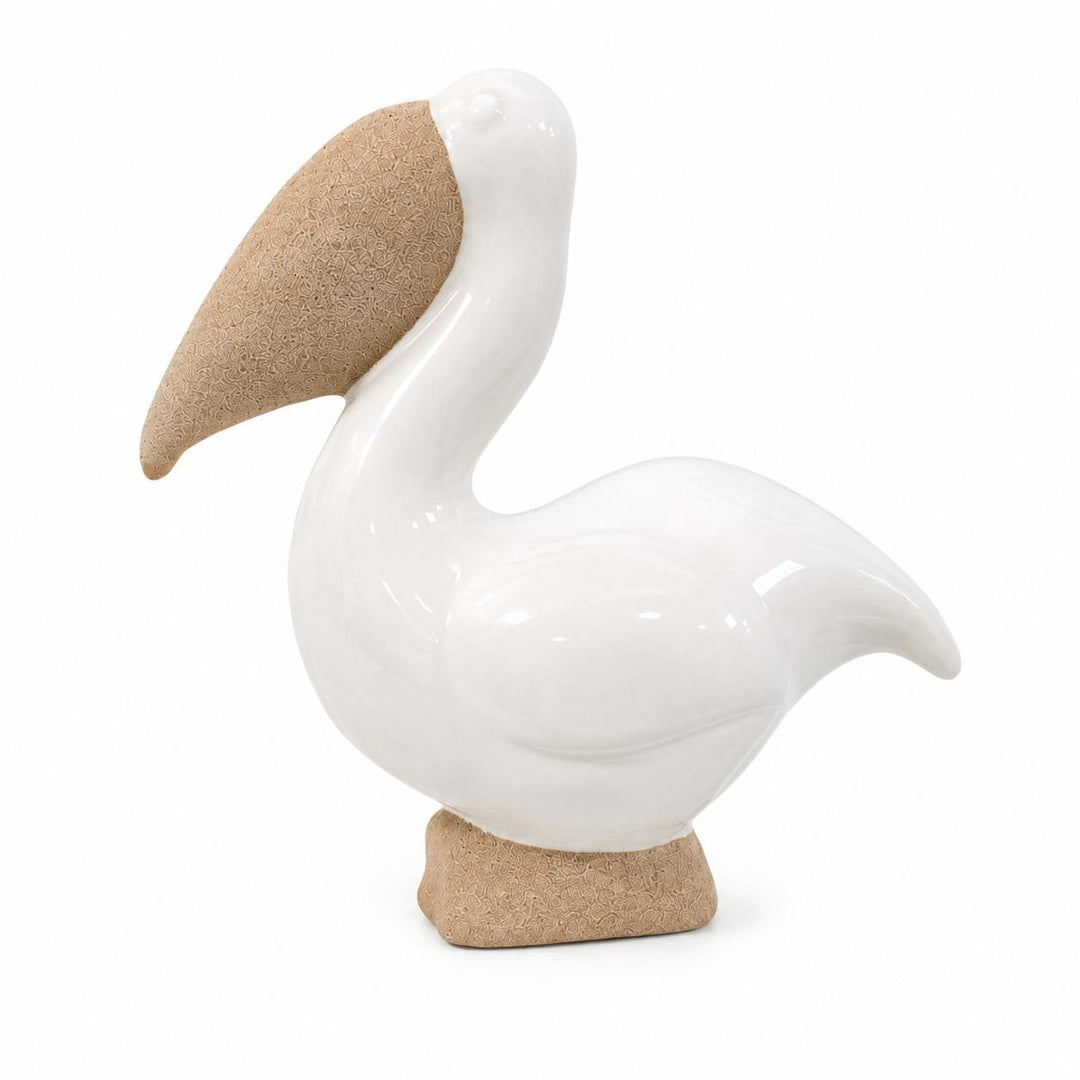 Coastal White Pelican Decorative Figurine