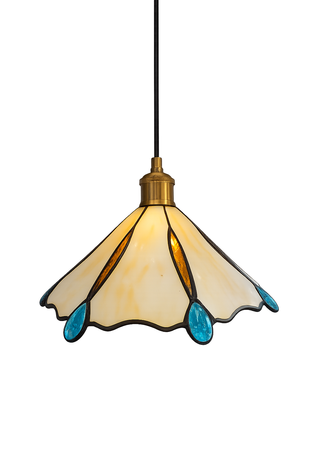 Aqua Ruby Tiffany Pendant