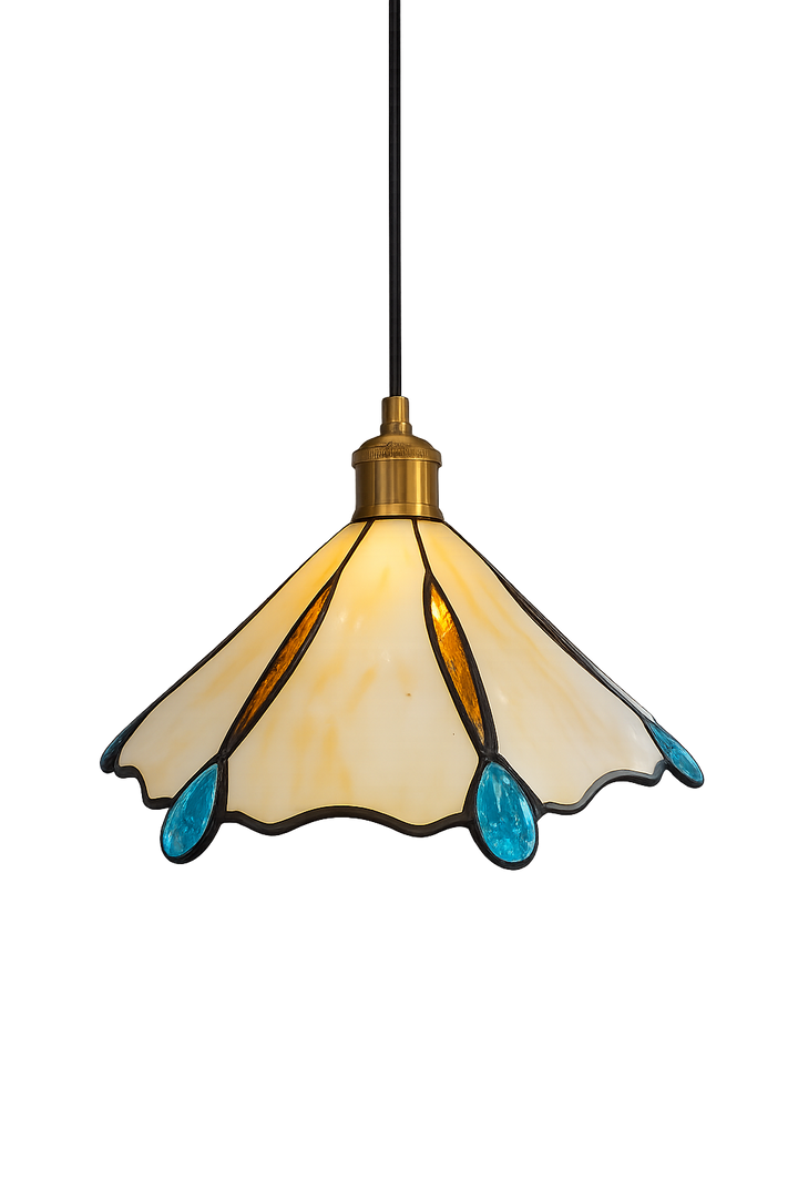 Aqua Ruby Tiffany Pendant