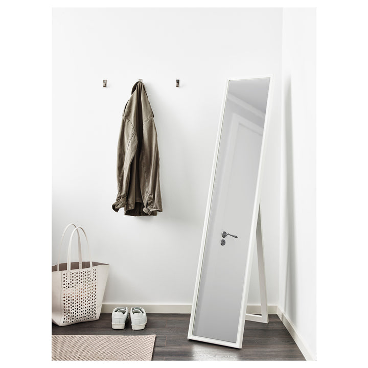 Standing mirror, white, 30x150 cm