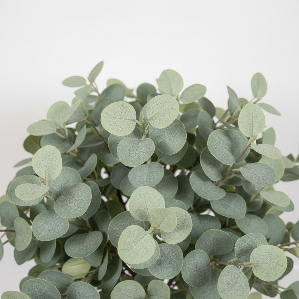 Wadi Home artificial eucalyptus tree with realistic soft-green round leaves for indoor home decor