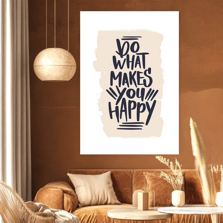 Wadi Home inspirational wall art print with black hand-lettered typography on a neutral brushstroke background.